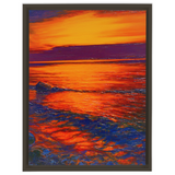 Lake Ontario Sunset Oil Painting Framed Canvas Wraps - Find the Beautiful