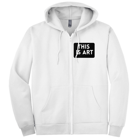 This is Art Zipper Hoodie in White - Find the Beautiful